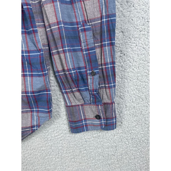 J. Crew Men's Button Up Plaid Shirt Size L Cotton Tailored woven - Picture 7 of 8